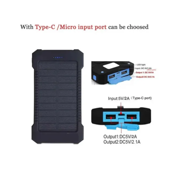 SolarCharge Pro – High-Efficiency 10000mAh Solar Power Bank - Image 3