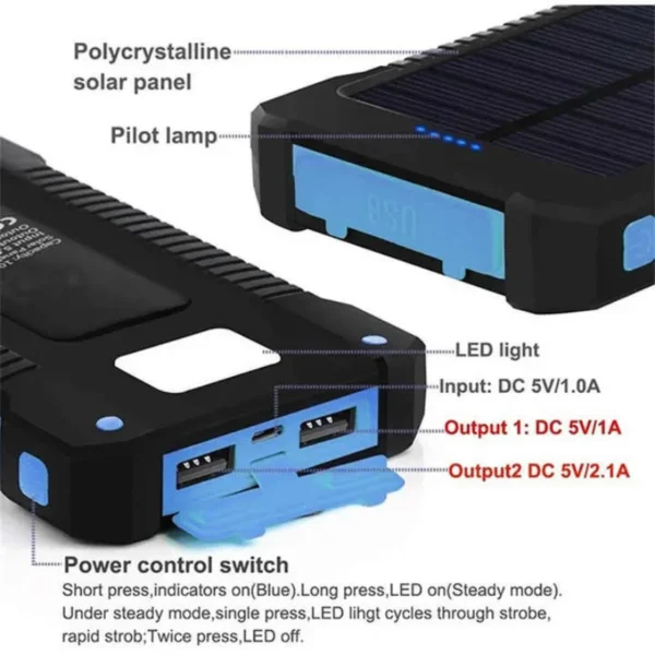 SolarCharge Pro – High-Efficiency 10000mAh Solar Power Bank - Image 6