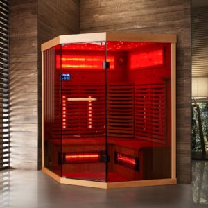 EROMMY Infrared Sauna 4 Person with Full Spectrum Heaters for Home or Gym