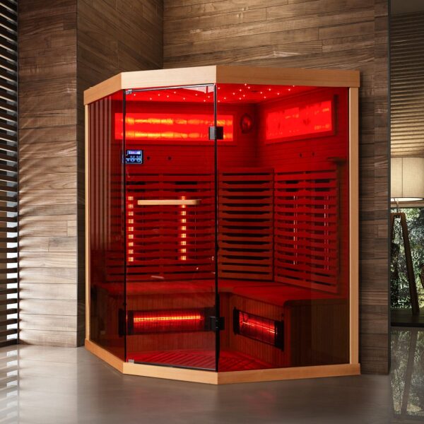 EROMMY Infrared Sauna 4 Person with Full Spectrum Heaters for Home or Gym