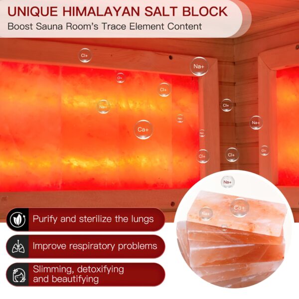 EROMMY Infrared Sauna 6 Person with Full Spectrum Heaters for Home or Gym - Image 3