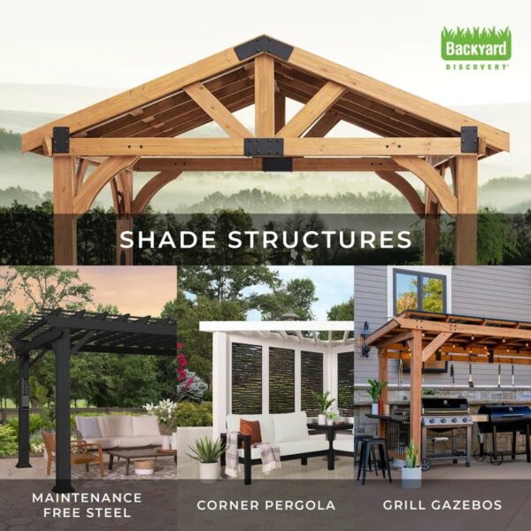 16' X 12' Traditional Steel Pergola - Image 7