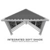 Ridgedale Modern Steel Pergola with Canopy / Finish: Red - Image 9