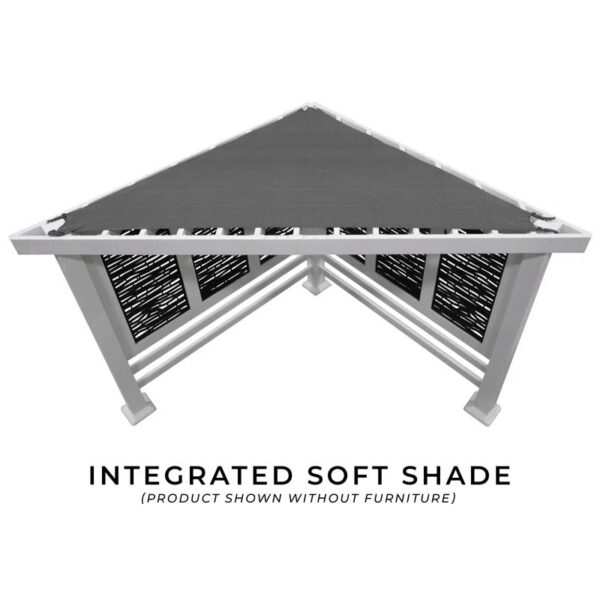 Ridgedale Modern Steel Pergola with Canopy / Finish: Red - Image 9