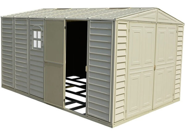 DuraMax Sheds Vinyl Garage 10x18 w/ Foundation Kit