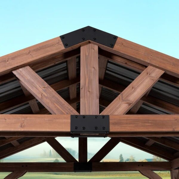 Arlington 12 Ft. W X 10 Ft. D Solid Wood Patio Gazebo - Image 4