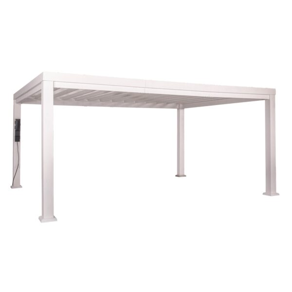 16x12 Windham Modern Steel Pergola With Sail Shade Soft Canopy - Image 3