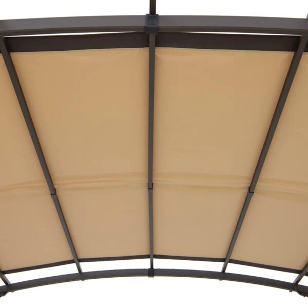Lindt 9.5 X 11 Ft. Outdoor Steel Arched Pergola with Adjustable Canopy - Image 7