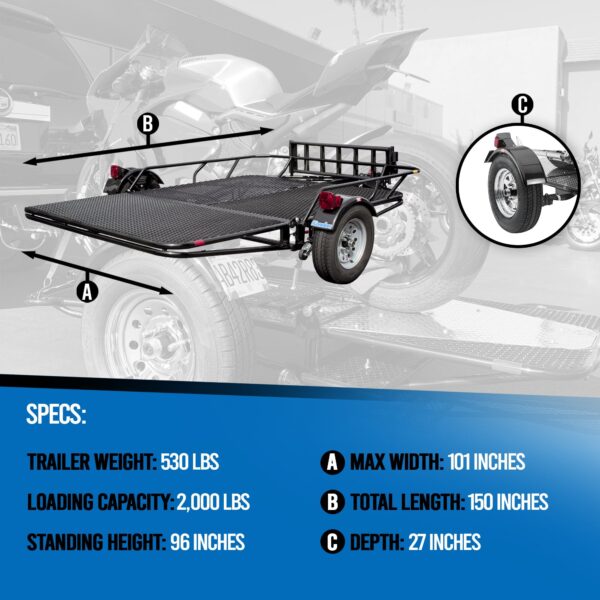Stand-Up™ Utility Trailer Folding Multi-Purpose Utility Trailers - Image 2