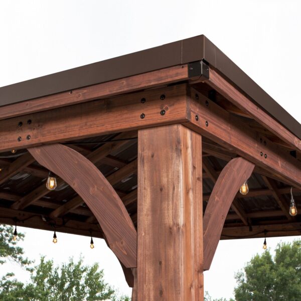 14x10 Cordova Gazebo-Dark Brown - Image 7