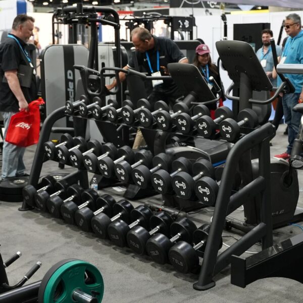 3-Tier Commercial Dumbbell Rack - Black - Image 2