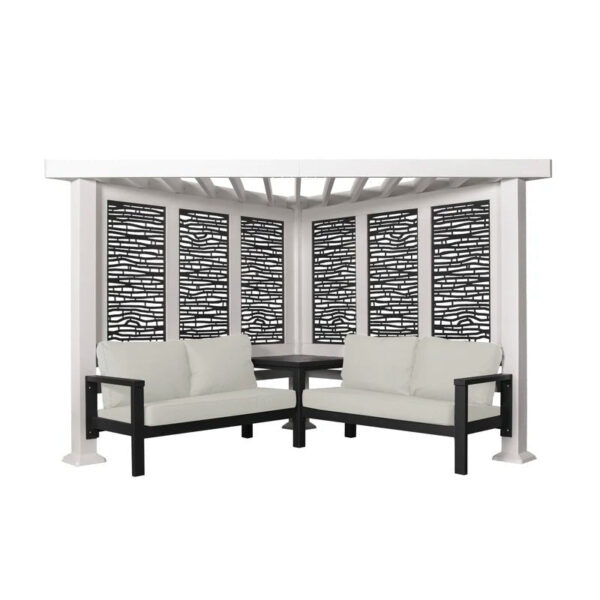 Ridgedale Modern Steel Pergola with Canopy / Finish: Red - Image 2
