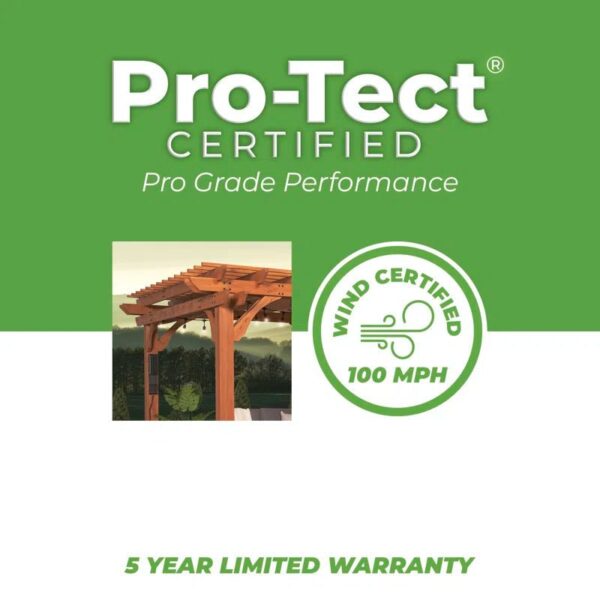 Beaumont 20 X 12 All Cedar Wooden Pergola - Image 5