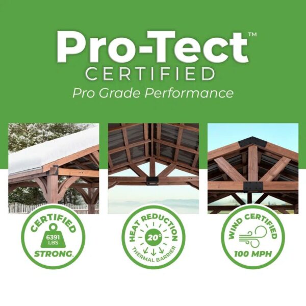 Arlington 12 Ft. W X 10 Ft. D Solid Wood Patio Gazebo - Image 10