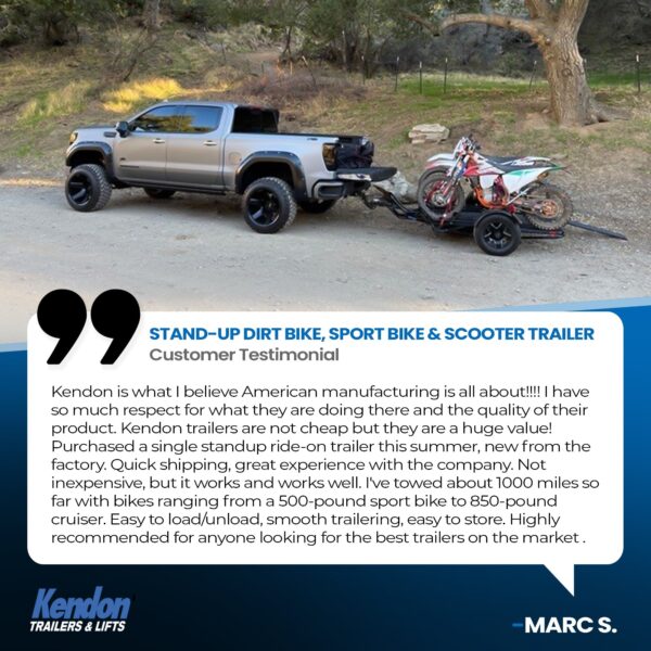 Stand-Up™  Dirt Bike Trailer, Sport Bike & Scooter Trailer - Image 6