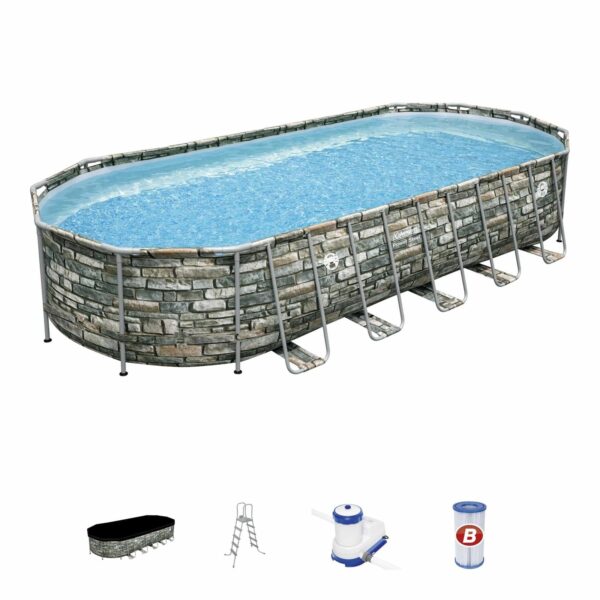 Coleman Power Steel 26’ x 12’ x 52” Oval Above Ground Pool Set - Image 7