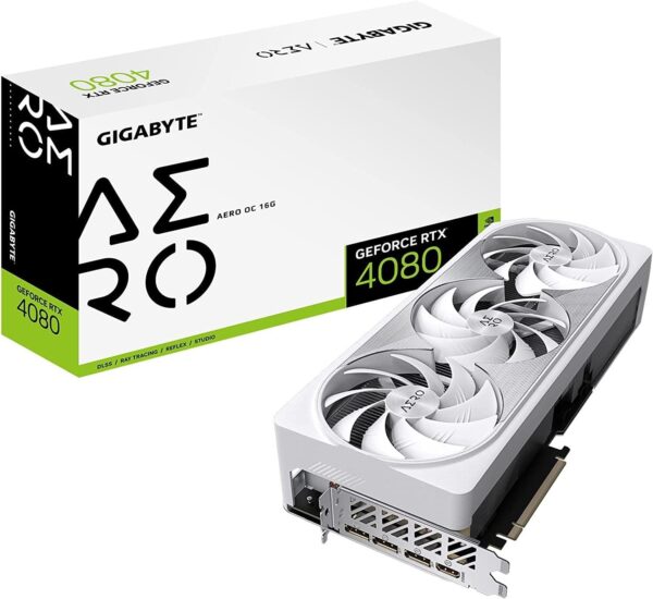 Gigabyte GeForce RTX 4080 16GB AERO OC Graphics Card, 3X WINDFORCE Fans, 16GB 256-bit GDDR6X, GV-N4080AERO OC-16GD Video Card