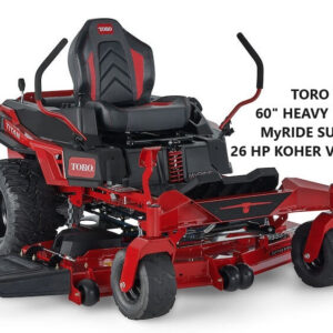 60" TORO TITAN with MyRIDE Suspension & 26 HP V Twin Kohler