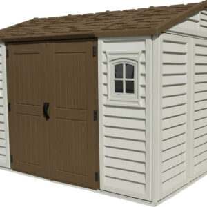 DuraMax 10.5x8 Apex Vinyl Shed w/ Foundation Kit
