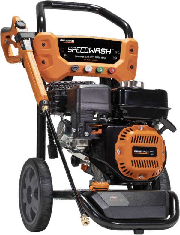 Generac 8912 SpeedWash 3200 PSI 2.7 GPM Pressure Washer Residential Gas Recoil Start w/ Power Broom New