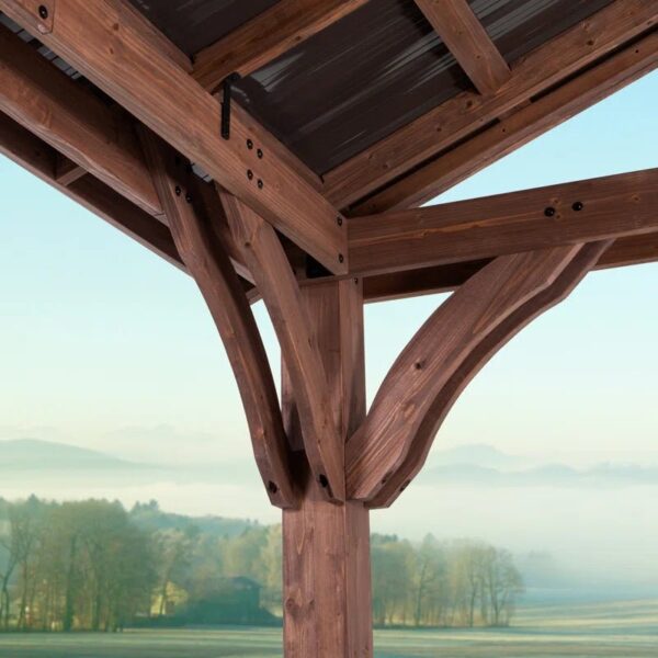 Arlington 12 Ft. W X 10 Ft. D Solid Wood Patio Gazebo - Image 6