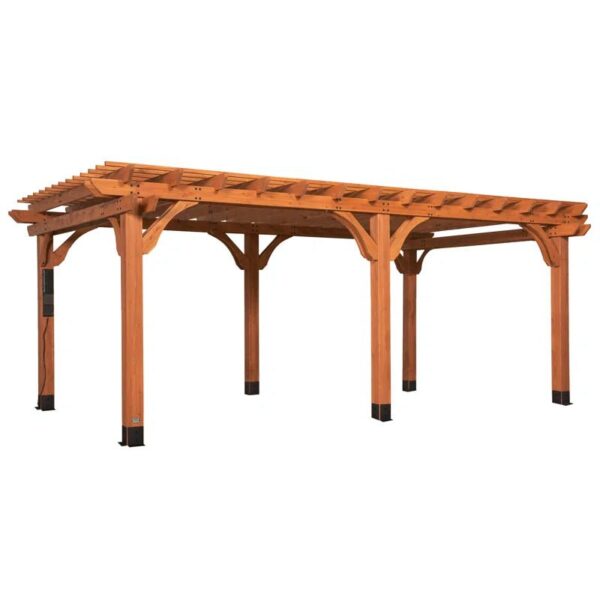 Beaumont 20 X 12 All Cedar Wooden Pergola - Image 2