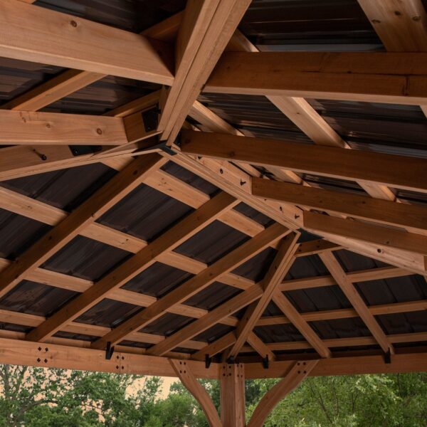 14x10 Cordova Gazebo-Dark Brown - Image 6