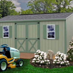 Cypress 16x10 Wood Storage Shed Kit - ALL Pre-Cut