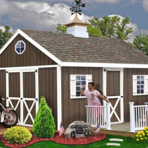 Easton 16x12 Wood Storage Shed Kit - ALL Pre-Cut