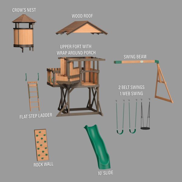 Eagles Nest Elite Swing Set - Image 25