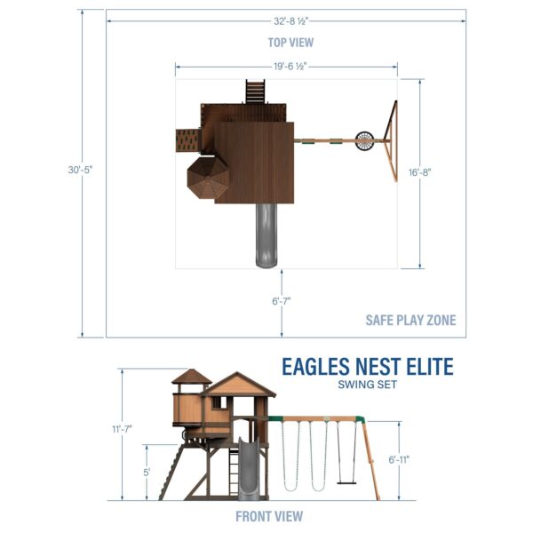 Eagles Nest Elite Swing Set - Image 6