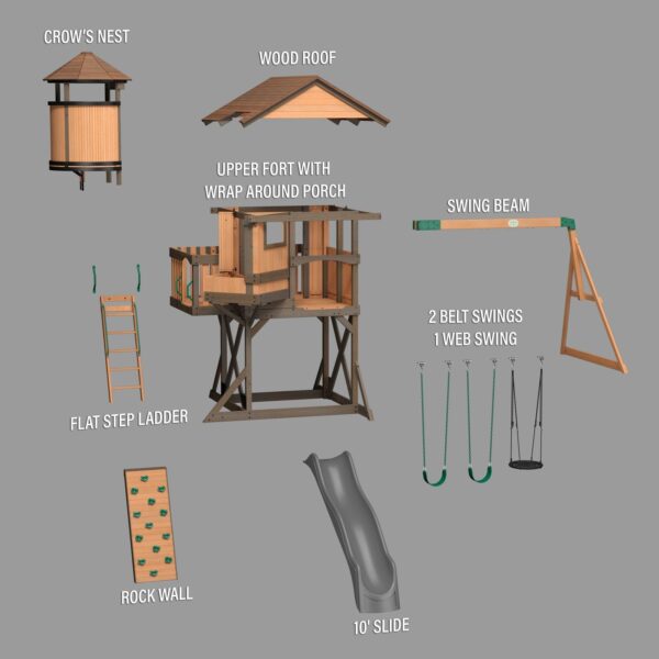 Eagles Nest Elite Swing Set - Image 15
