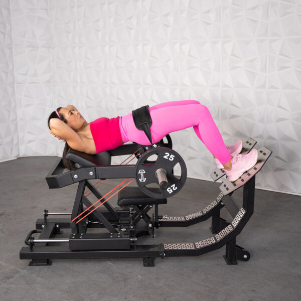 Excel Hip Thrust Glute Machine - Muscle D Fitness - Plate Loaded Hip Thrust - Band Compatable - Easily Adjustable - Image 3