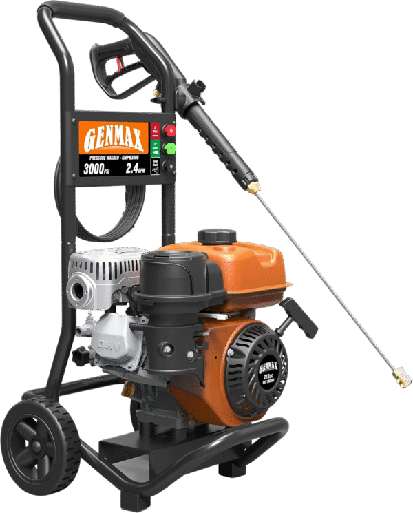 GENMAX GMGPW3000-H 3000 PSI and 2.4 GPM Gas Pressure Washer New