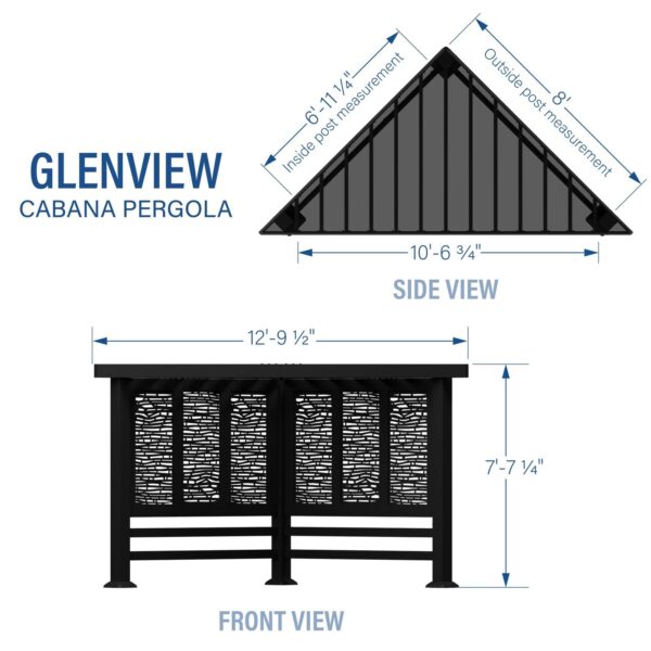 Glenview Modern Steel Cabana Pergola - Image 7