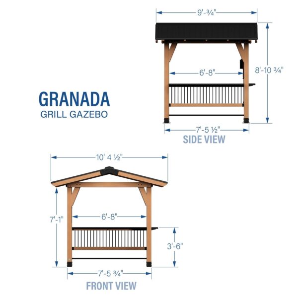 Granada Grill Gazebo with Outdoor Bar - Image 4