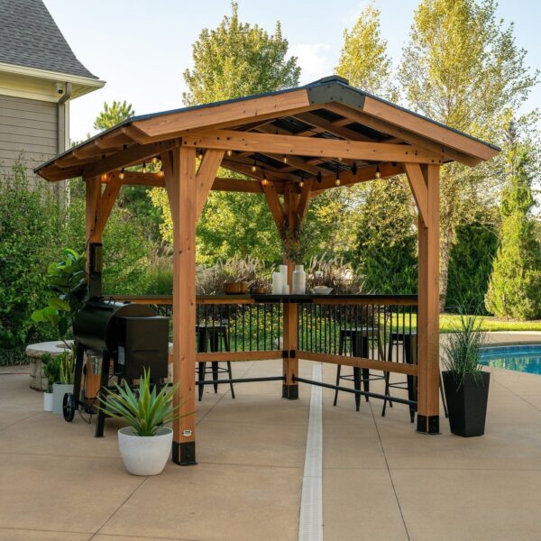 Granada Grill Gazebo with Outdoor Bar - Image 2