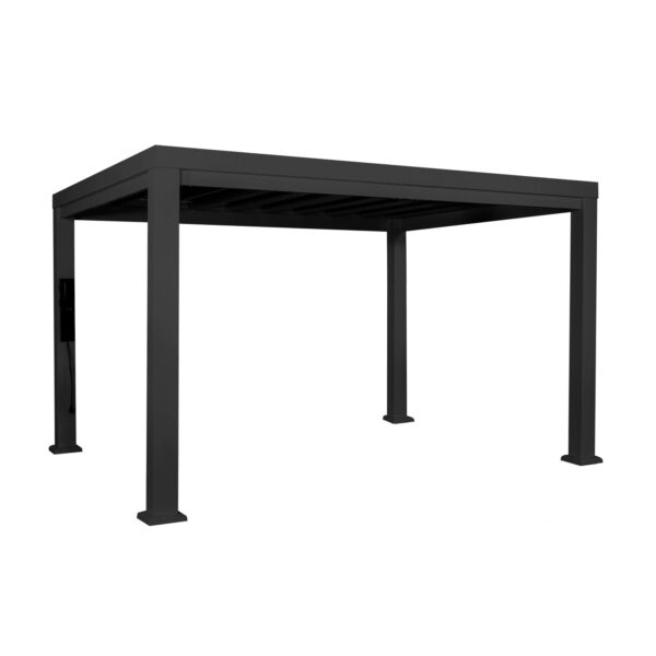 14x12 Trenton Modern Steel Pergola With Sail Shade Soft Canopy - Image 3