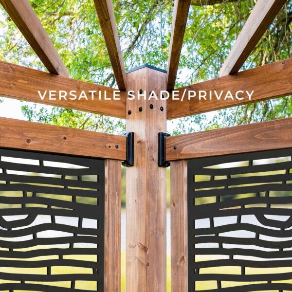 Tuscany Cabana Pergola with Conversation Seating - Bamboo Panels - Image 4