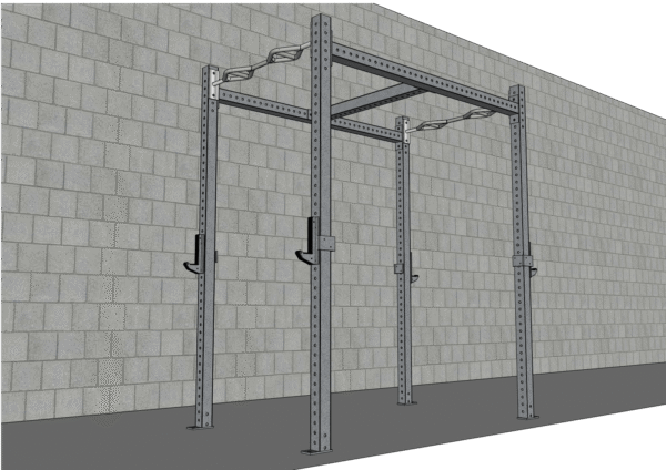 TGrip Commercial 4' Wide Rig - 3x3 Steel - Functional Multi-Grip Pull-Up - Sandwich Style J-Hooks