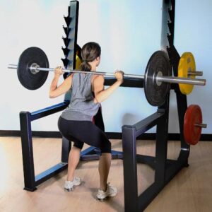 Commercial Squat Rack Kits - Muscle D Fitness - Gym Storage - Black / Silver