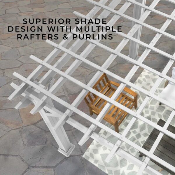 16' X 12' Traditional Steel Pergola - Image 8