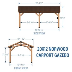 20' X 12' Norwood Carport Gazebo