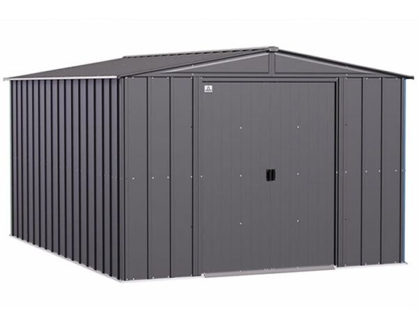 Arrow 10x14 Classic Steel Storage Shed Kit - Charcoal