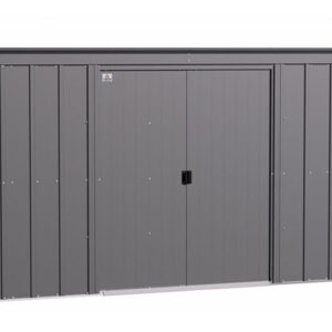 Arrow 10x4 Classic Steel Storage Shed Kit - Charcoal