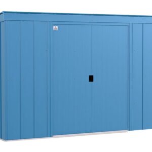 Arrow 10x4 Classic Steel Storage Shed Kit - Blue Gray