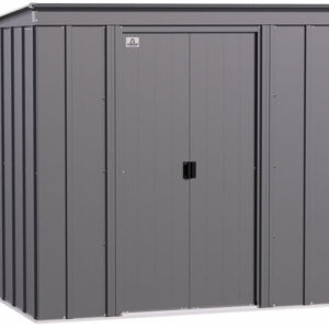 Arrow 6x4 Classic Steel Storage Shed Kit - Charcoal