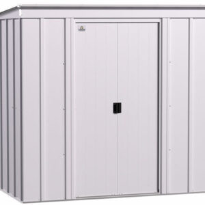 Arrow 6x4 Classic Steel Storage Shed Kit - Flute Gray