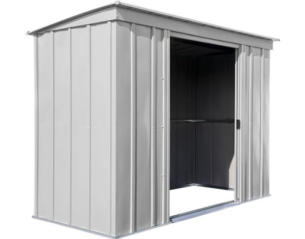 Arrow 8x4 Classic Steel Storage Shed Kit - Flute Gray