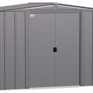 Arrow 8x8 Classic Steel Storage Shed Kit - Charcoal